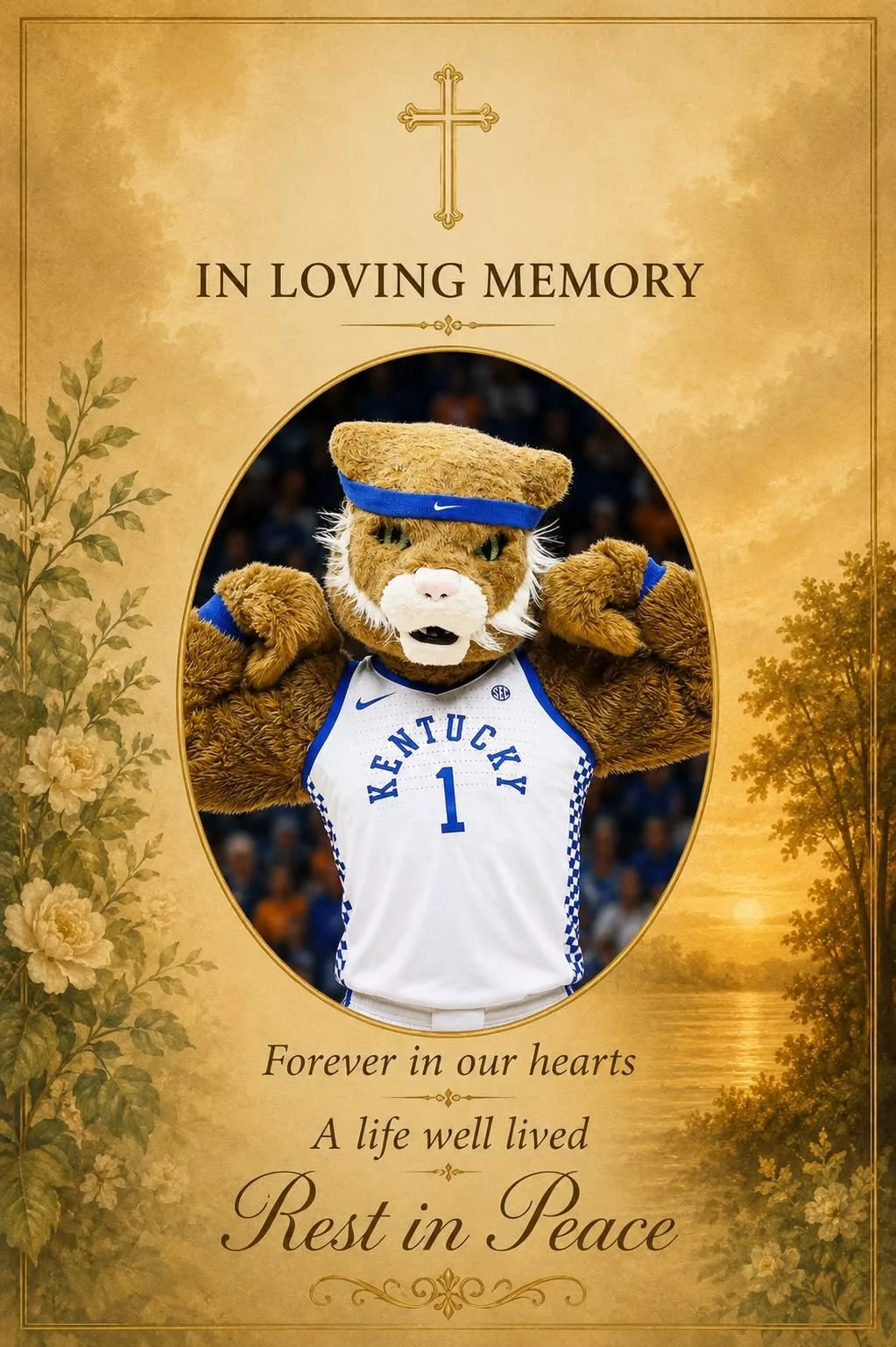 Cover Image for TRAGIC LOSS: A beloved mascot performer for the Kentucky Wildcats, who brought joy and excitement to thousands of fans, has tragically passed away at the age of 27 following a sudden accident, leaving behind two young children.