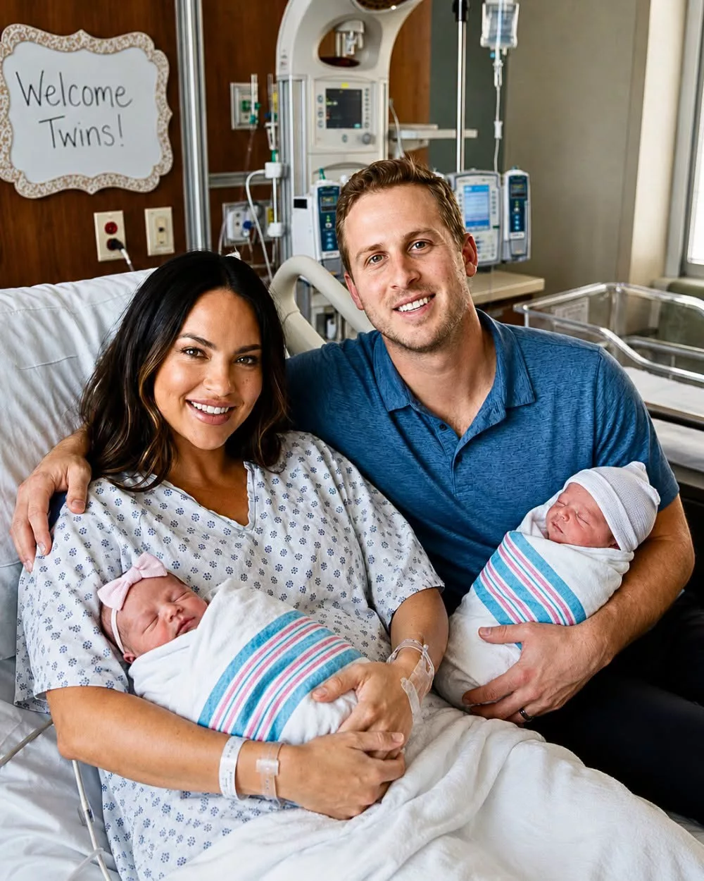 Cover Image for Jared Goff and Christen Harper unveil their newborn twins with names that spark a social media frenzy, marking a heartwarming new chapter that has Lions fans celebrating in joy.