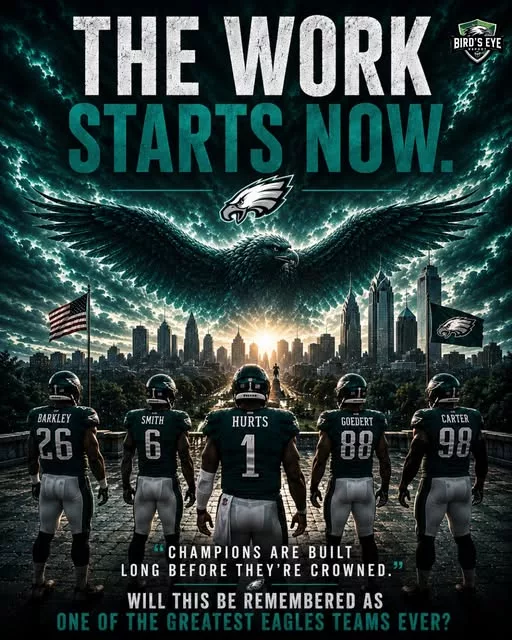 Cover Image for 🦅🔥 Talent got them here. Legacy is what comes next. The Philadelphia Eagles have built one of the most talented rosters in football, but championships aren’t what make teams immortal. Legacy is. The greatest teams are remembered not only for winning games, but for defining an era, inspiring a city, and creating moments that fans never forget. With stars on both sides of the ball, elite leadership, and expectations higher than ever, this Eagles squad has a chance to do something special. The question is no longer whether they’re talented enough to compete. The question is whether they can turn that talent into a lasting legacy. Can they add another championship chapter to franchise history? Can they become one of the legendary teams Eagles fans talk about for generations? 👀👇 What do you think? Will this Eagles team be remembered forever? #FlyEaglesFly