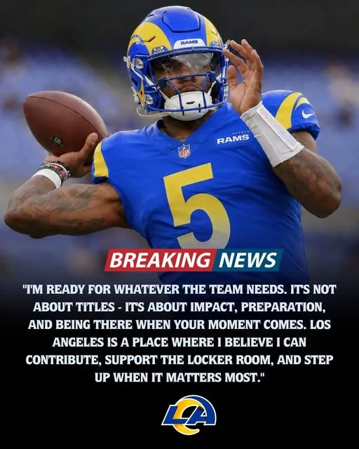 Cover Image for 🐏🚨 BIG QB NEWS IN LOS ANGELES?  Reports are swirling that one of the most athletic quarterbacks of the modern NFL era could be heading to the Rams on a massive deal, potentially giving Los Angeles one of the strongest quarterback rooms in the league.  While Matthew Stafford remains the unquestioned leader of the offense, the possibility of adding a proven veteran with thousands of passing yards and dozens of touchdowns has fans debating what this move could mean for the future of the franchise. Is it simply about depth and insurance, or could the Rams be planning something much bigger behind the scenes?  👀 Who is the veteran quarterback generating all the buzz? Why does Los Angeles believe he could be the perfect fit? And what could this mean for Stafford and the Rams’ Super Bowl hopes?  👇 Rams Nation is paying very close attention to this one.