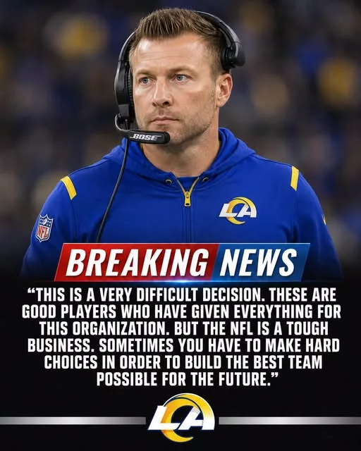 Cover Image for 🚨🐏 SAD NEWS FOR RAMS FANS…  A surprising roster decision is reportedly sending shockwaves through Los Angeles after the Rams moved on from multiple veteran players as part of their long-term vision for the future. While Sean McVay and the front office continue reshaping the roster with championship aspirations in mind, saying goodbye to respected veterans is never easy.  For many fans, these players represented leadership, experience, and some unforgettable moments in Rams colors. Now, questions are growing about what these moves mean for the team’s future and which young players could be asked to step into larger roles.  😢 Change is part of the NFL—but that doesn’t make it easier.  👀 Who are the veterans involved, and what’s next for the Rams?  👇 Full story and fan reactions in the comments.
