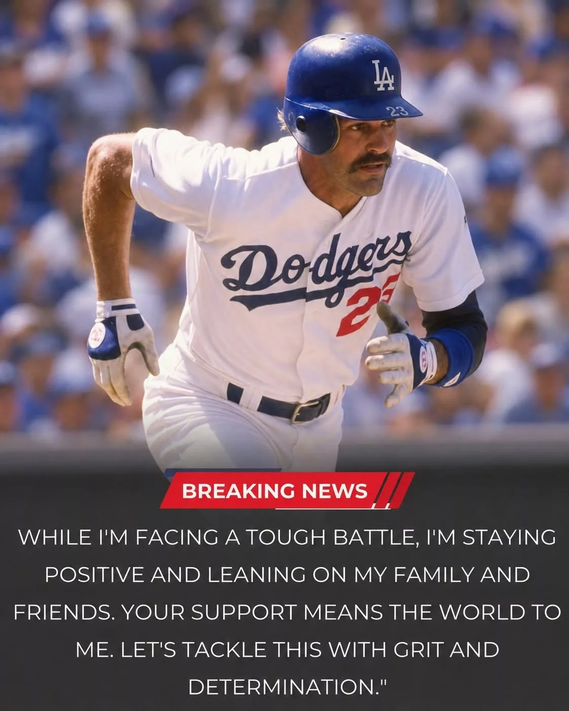 Cover Image for A LOS ANGELES DODGERS LEGEND IS FIGHTING THE TOUGHEST BATTLE OF HIS LIFE — AND HE NEEDS DODGERS NATION NOW. 🏈🙏