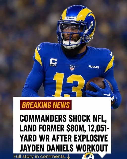 Cover Image for 🚨🐏 BREAKING: HAVE THE RAMS JUST PULLED OFF ANOTHER BLOCKBUSTER?  Rumors are swirling after reports linked Los Angeles to a veteran wide receiver with over 12,000 career receiving yards and a contract history worth nearly $80 million. The speculation intensified after an eye-opening workout involving Matthew Stafford reportedly left decision-makers impressed.  If the move becomes reality, it could give the Rams another proven weapon as they continue chasing a return to championship contention. Experience, production, and big-game pedigree are qualities that don’t come around often.  👀 Who is the mystery receiver? 🔥 Could he be the missing piece in Sean McVay’s offense? 🏆 Would this move immediately elevate the Rams among the NFC’s elite?  👇 Full details, fan reactions, and what it could mean for Los Angeles in the comments!