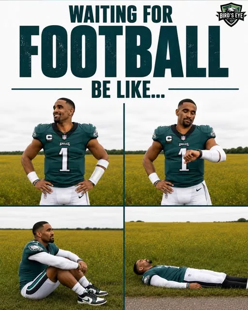 Cover Image for 🦅⏳ THE WAIT IS ALMOST OVER…  The offseason has given Eagles fans plenty to talk about, but one thing is still missing: seeing Jalen Hurts back under center.  After leading Philadelphia to the top of the football world, expectations are higher than ever. Every workout clip, every practice update, and every glimpse of the team has only increased the anticipation for the moment No. 1 finally takes the field again.  The mission hasn’t changed.  🏆 Chase another championship. 🦅 Defend the crown. 🔥 Prove the Eagles are still the team to beat.  The countdown is on, and the excitement is building across Philadelphia.  👇 What’s the first thing you want to see from Hurts when the season begins? Drop your prediction below!