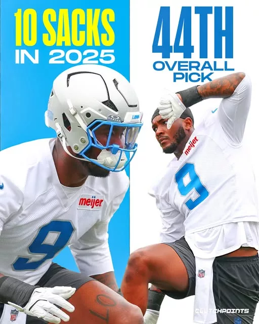 Cover Image for 🦁💥 THE LIONS MAY HAVE FOUND ANOTHER DEFENSIVE WEAPON.  While most fans are focused on the established stars, one young defender is quietly turning heads during offseason workouts. The rookie edge rusher has been making the most of every rep, learning from veterans, sharpening his technique, and showing the physical style that made him such an intriguing draft pick.  Detroit’s coaching staff appears committed to building one of the NFL’s most aggressive defensive fronts, and this newcomer could become an important piece of that vision sooner than many expected.  👀 Could this second-round rookie earn a significant role by Week 1?  🔥 Is he the next young Lions defender ready to break out?  👇 Full breakdown of his development and why coaches are excited is in the comments!
