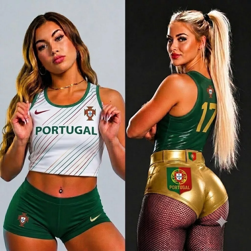 Cover Image for As líderes de torcida da seleção portuguesa de futebol chocaram as redes sociais após publicarem um ensaio fotográfico ousado e altamente revelador, que já alcançou 7 milhões de visualizações no X.
