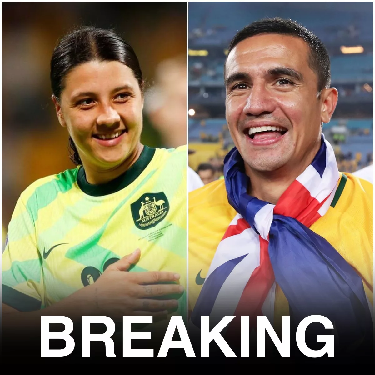 Cover Image for ABSOLUTE SHOCK: Tim Cahill & Sam Kerr drop a “bombshell” announcement — leaving Australian football fans completely stunned!