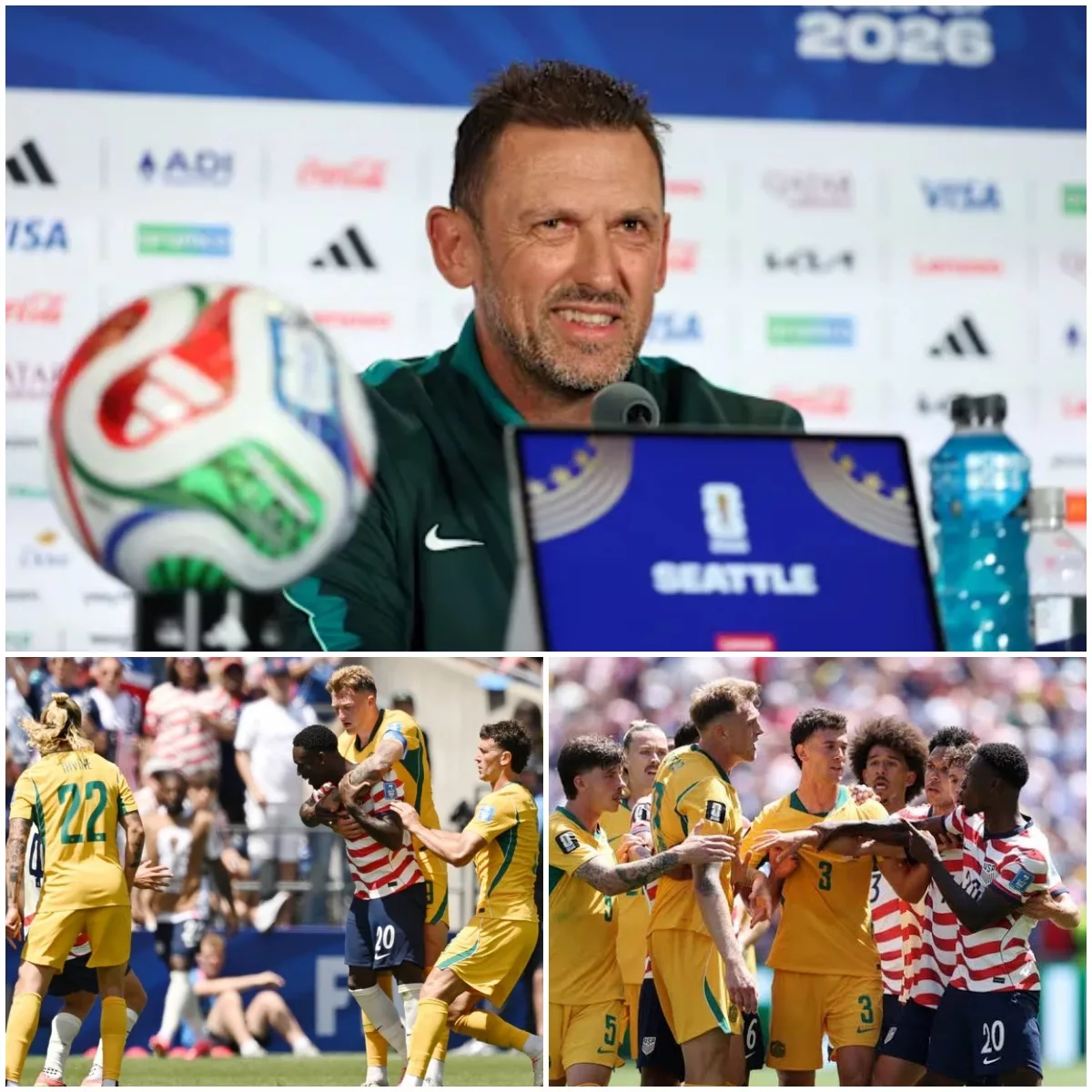 Cover Image for BREAKING: FIFA has reportedly issued a warning and fined Australia head coach Tony Popovic following the Socceroos’ 0–2 FIFA World Cup 2026 defeat to the United States after he was accused of using inappropriate language while protesting a controversial refereeing decision involving Cameron Burgess.