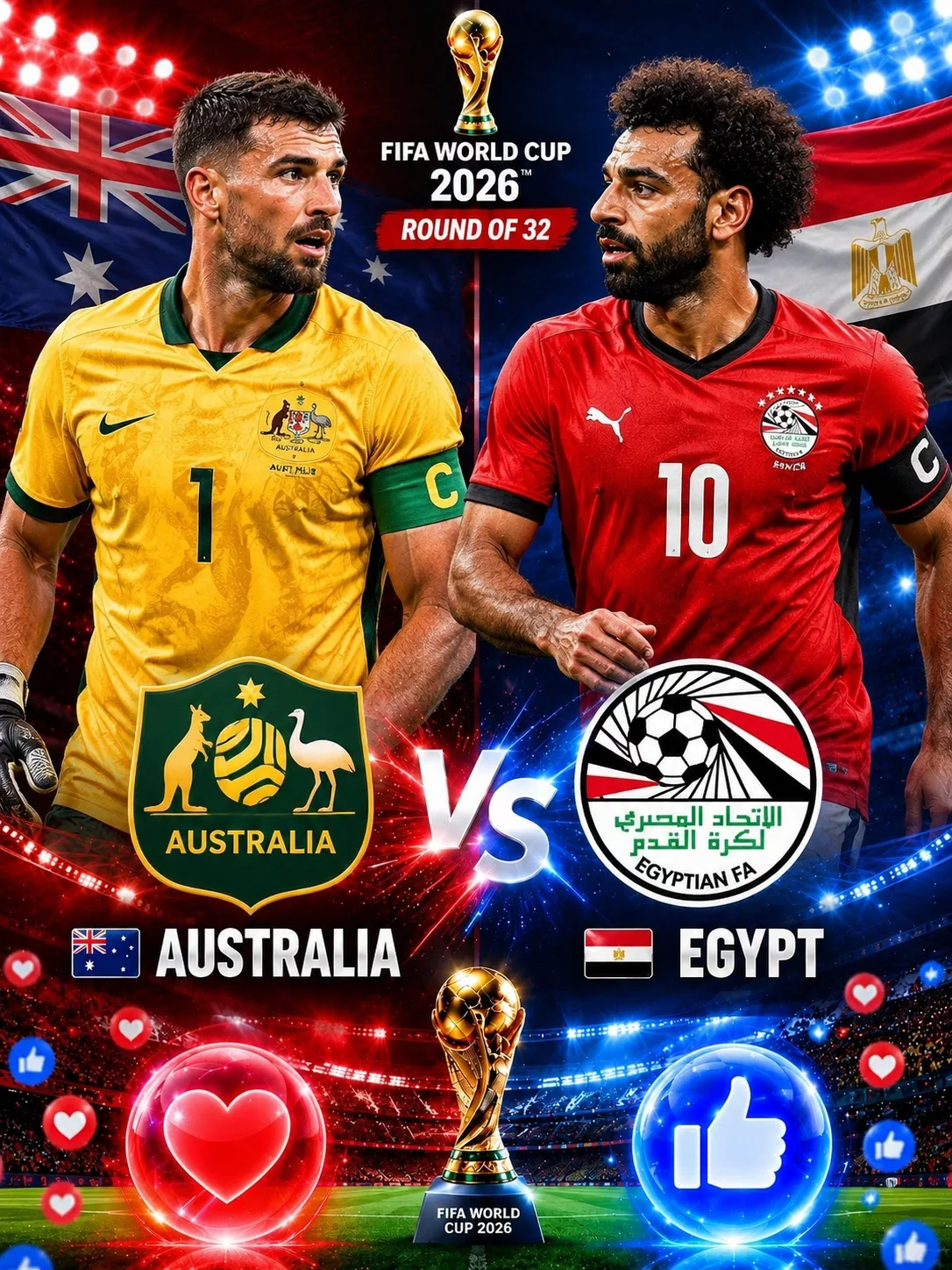 Cover Image for 🚨 Kickoff Time Update: Australia vs Egypt Set for Must-Watch World Cup Round of 32 Showdown
