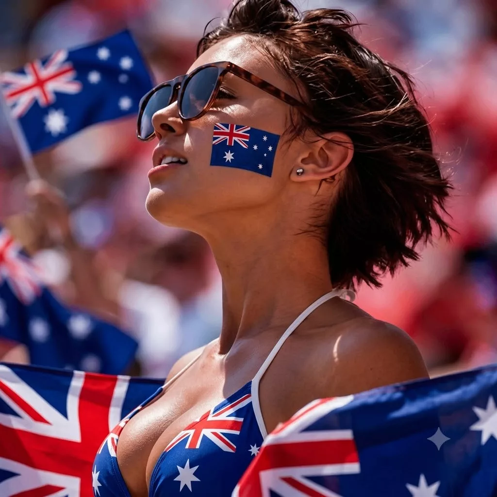 Cover Image for A beautiful Australian national team fan in an Australian bikini has officially declared victory in the 2026 World Cup – the photo is going viral online [PHOTO]