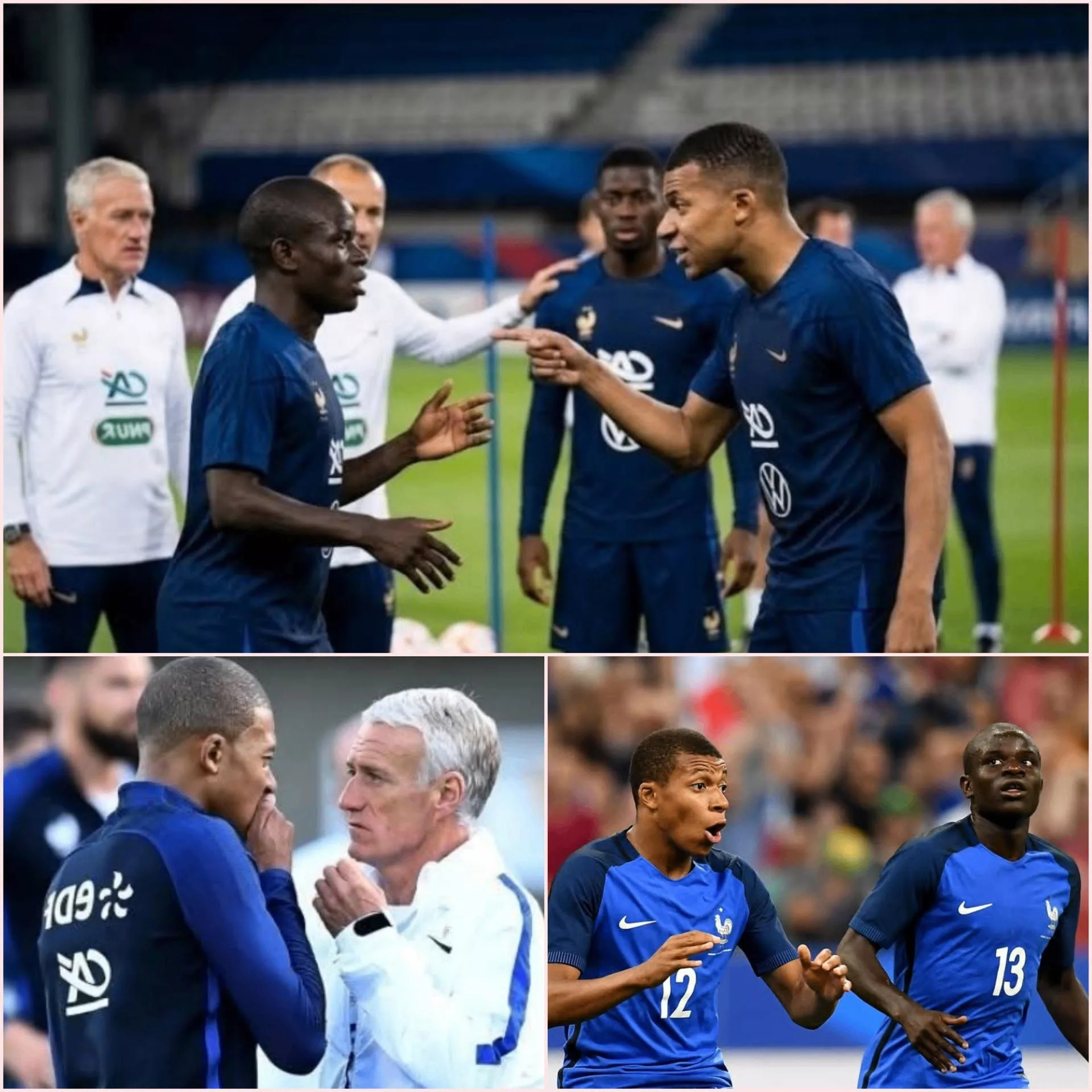 Cover Image for CHOC : Juste avant le match France-Irak, une vive altercation aurait éclaté entre Kylian Mbappé et N’Golo Kanté à l’entraînement.