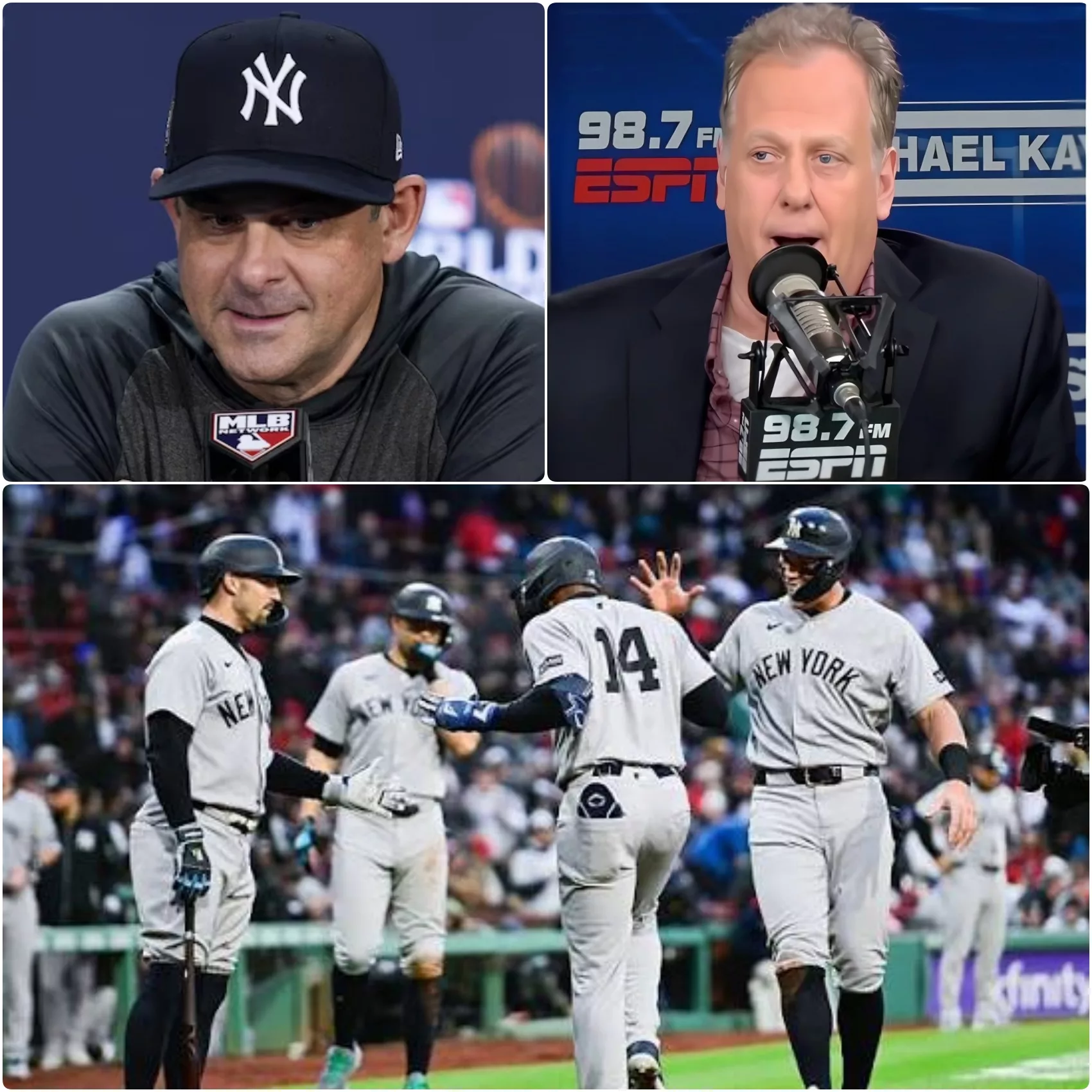 Cover Image for 🚨 BREAKING: Aaron Boone Fires Back After Michael Kay’s Criticism Following Yankees’ 6-4 Loss: “We Were Hurt by Officiating Decisions That Changed the Entire Game”