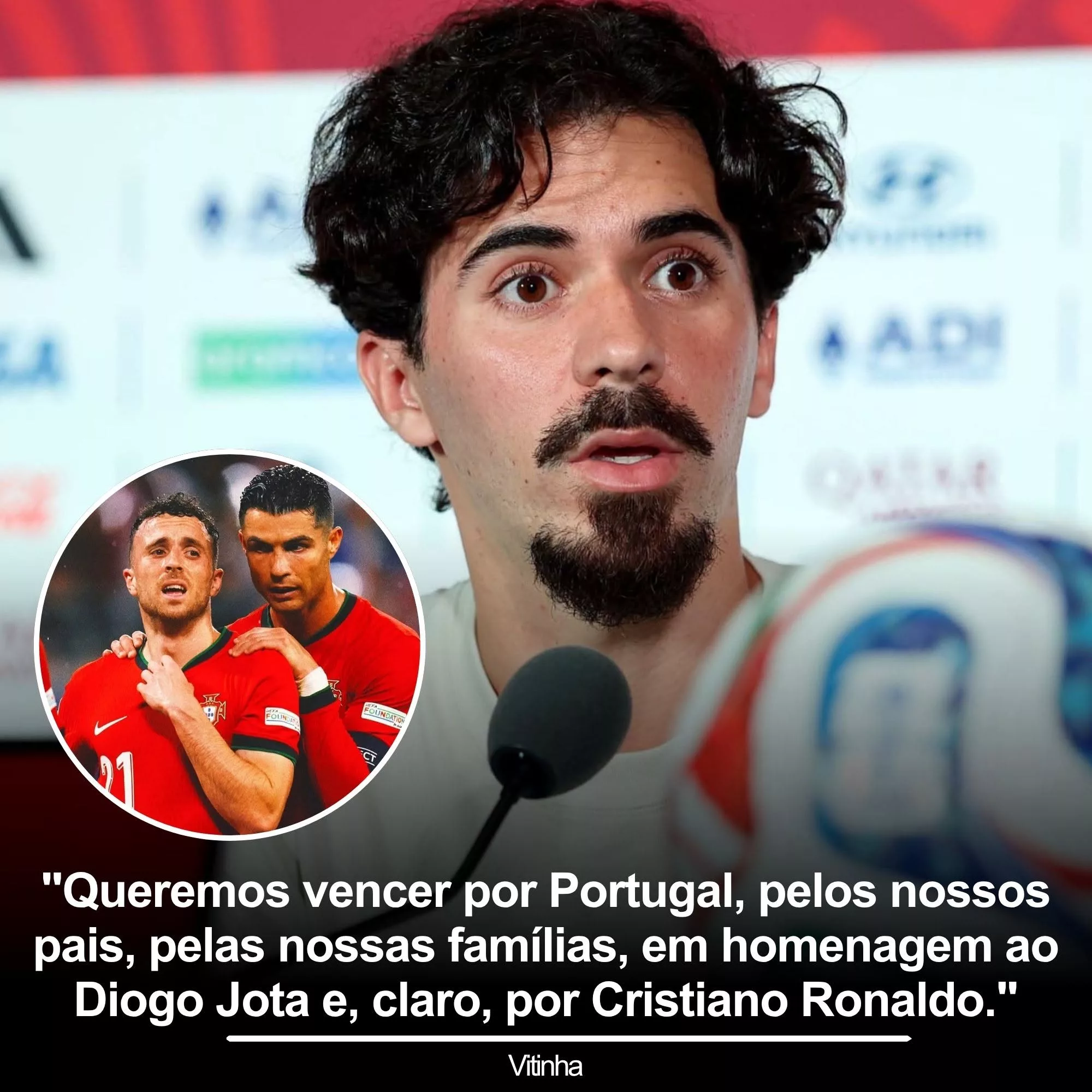 Cover Image for Portugal une-se por um sonho maior: depois de vencer a Croácia, a Seleção entra em campo contra a Espanha movida pela união, pela memória de Diogo Jota e pela inspiração de Cristiano Ronaldo