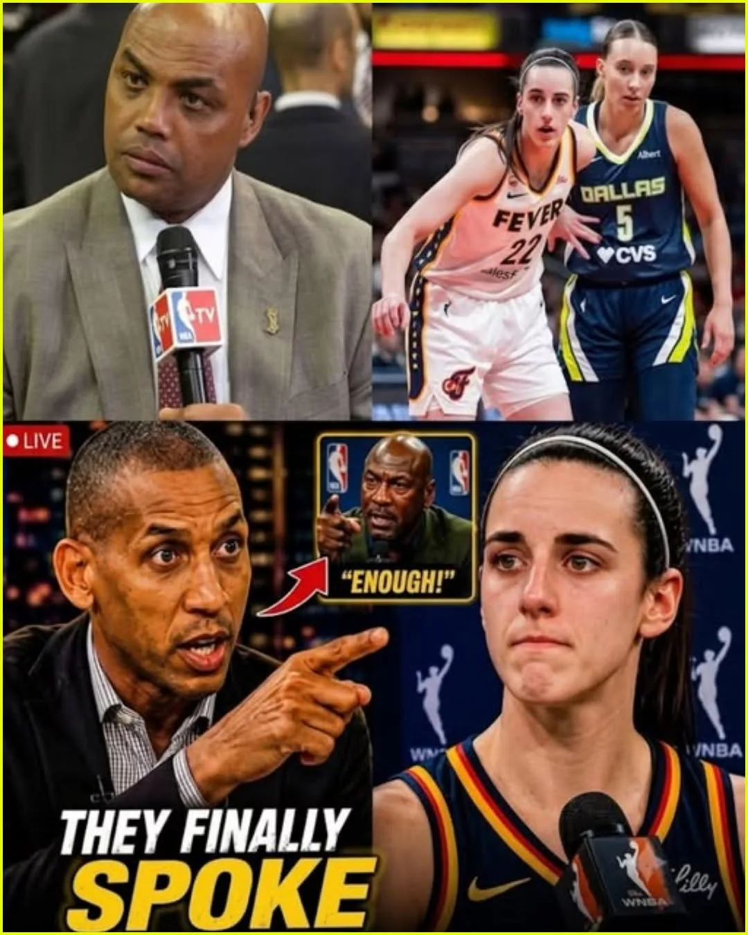 Cover Image for CAITLIN CLARK ABANDONED IN SILENCE: BARKLEY & GARNETT ANGRY, DEMANDING WNBA COMMISSIONER TAKE IMMEDIATE ACTION!