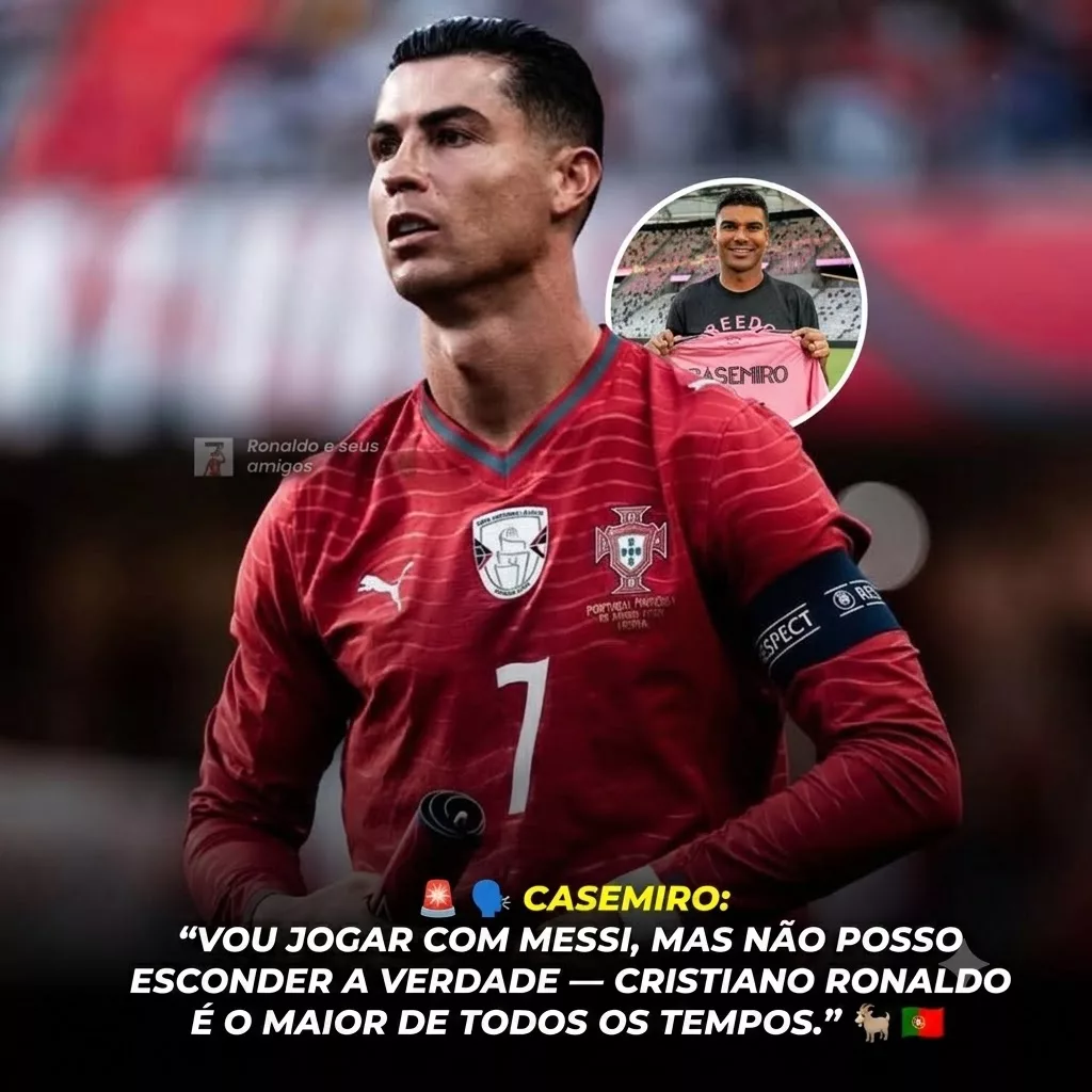Cover Image for 🚨 Casemiro fala sobre Messi e Cristiano Ronaldo e reacende o eterno debate sobre o melhor jogador de todos os tempos