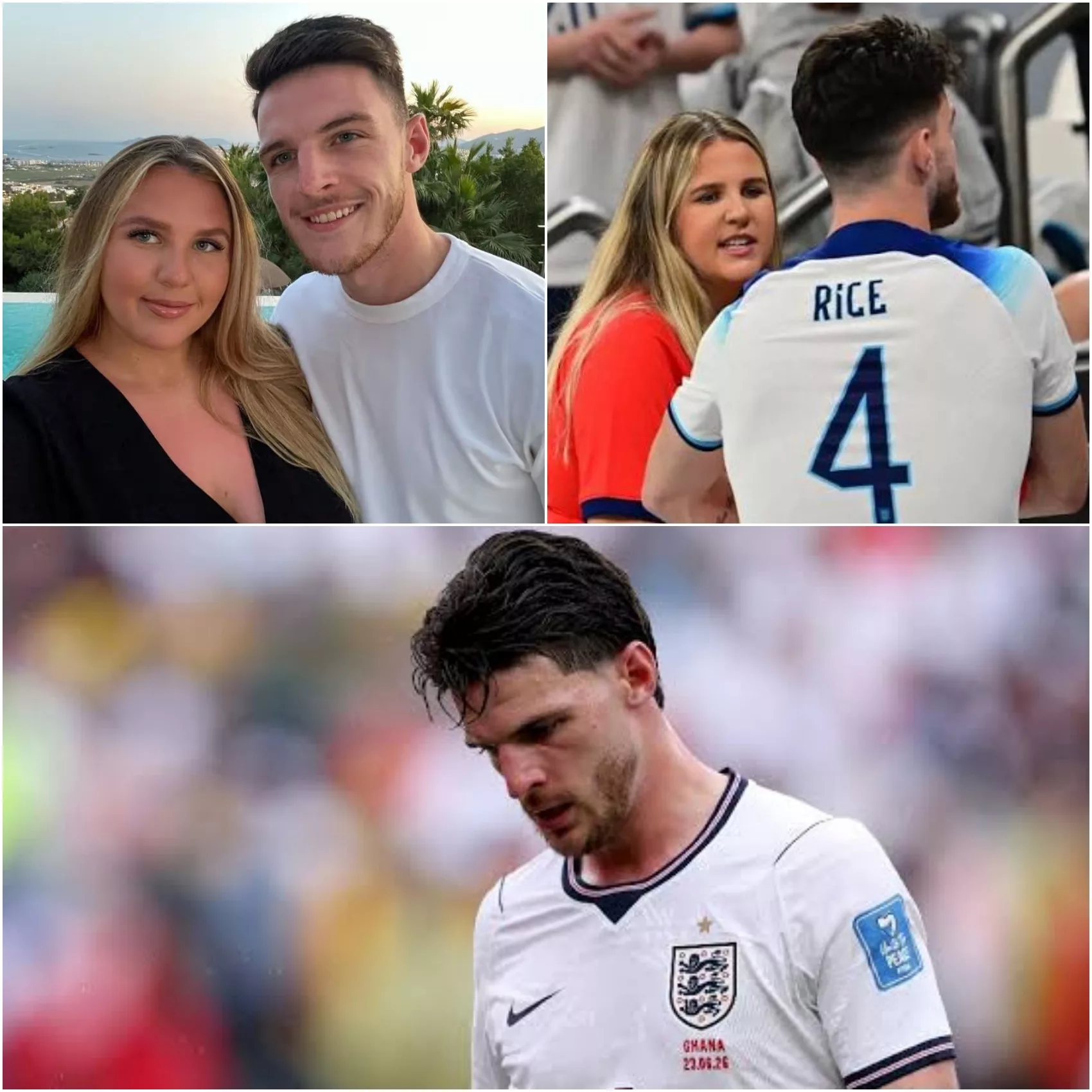 Cover Image for 💔 Heartbreaking Tribute: Declan Rice’s Wife Shares an Emotional Message of Love and Pride After England’s World Cup Defeat