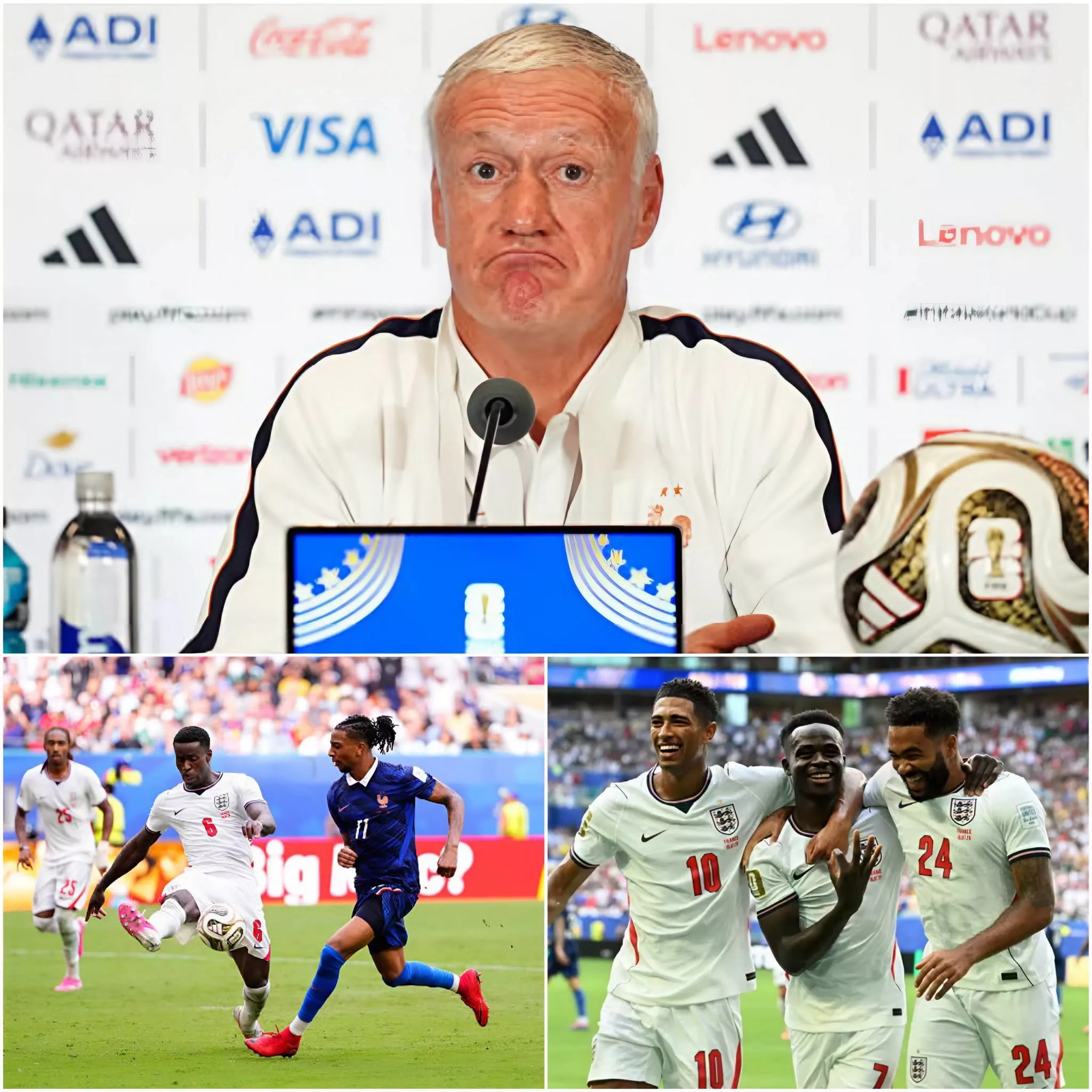 Cover Image for 🔥 “WE LOST BECAUSE OF HIS TALENT!” 🚨🚨 Didier Deschamps reportedly admitted with an emotional voice after the defeat against England that the French national team failed to meet the expectations of the fans.