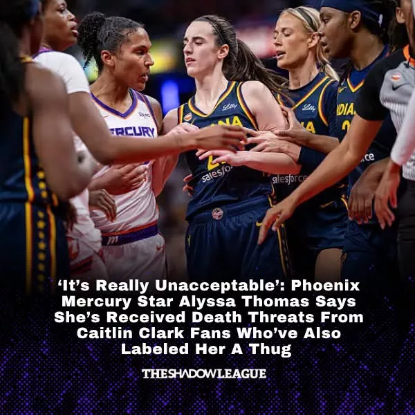 Cover Image for Alyssa Thomas says she’s received death threats and abusive messages from people identifying as fans of Caitlin Clark, reigniting debate over fan behavior in the WNBA.