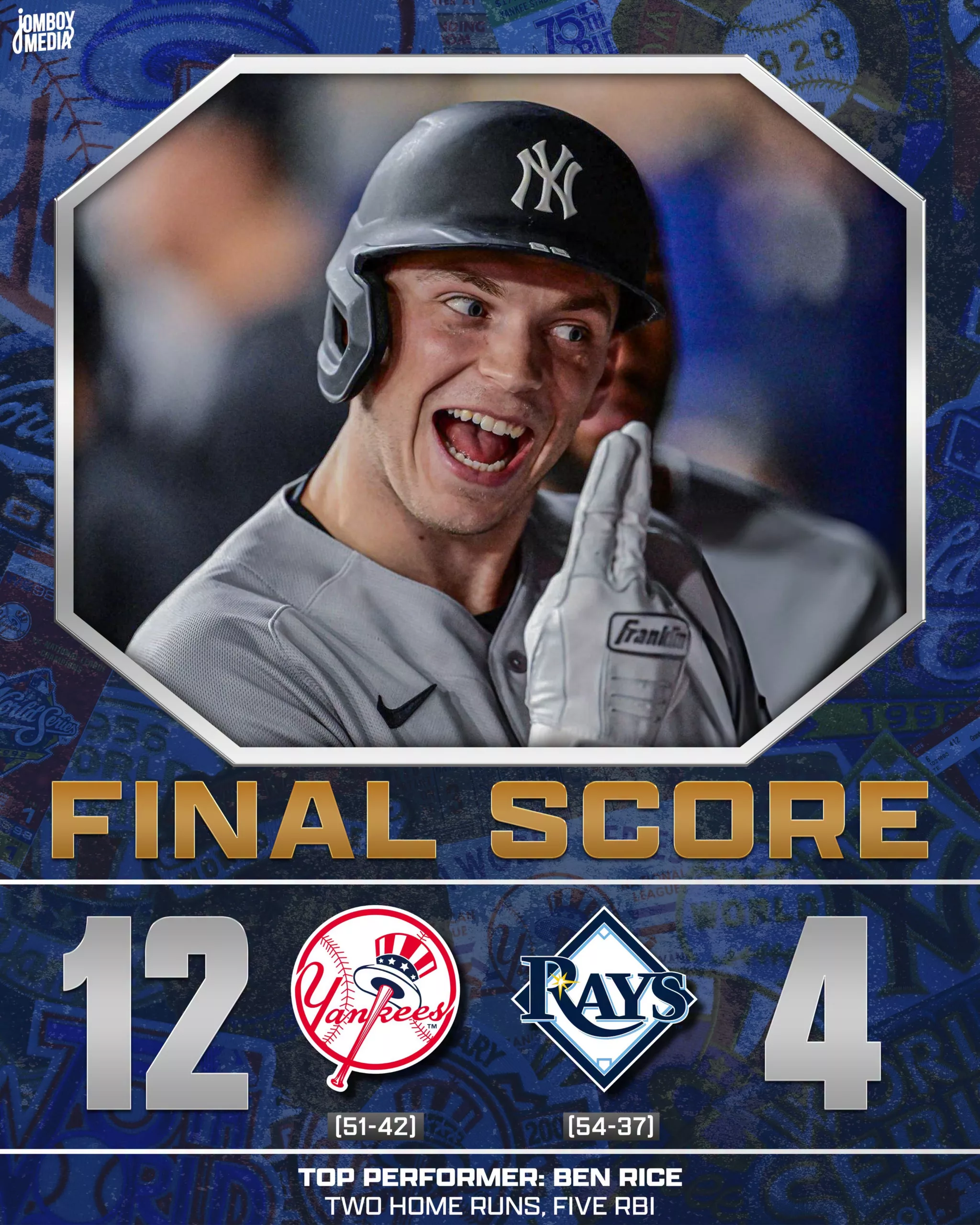 Cover Image for 🚨 BREAKING NEWS: Yankees’ Bats Come Alive as New York Powers Past the Rays to Split the Series at Tropicana Field! 🔥⚾