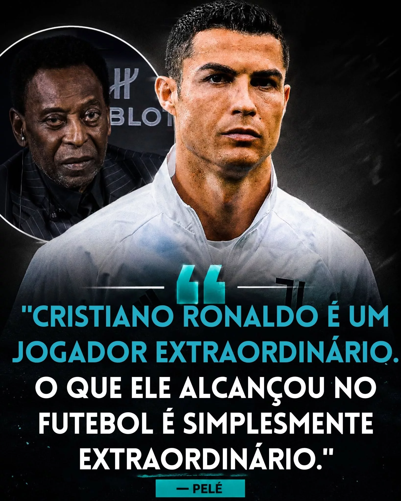 Cover Image for 👑 “CRISTIANO RONALDO É UM ORGULHO PARA O FUTEBOL MUNDIAL.” AS PALAVRAS ATRIBUÍDAS A PELÉ QUE CONTINUAM A EMOCIONAR MILHÕES DE ADEPTOS