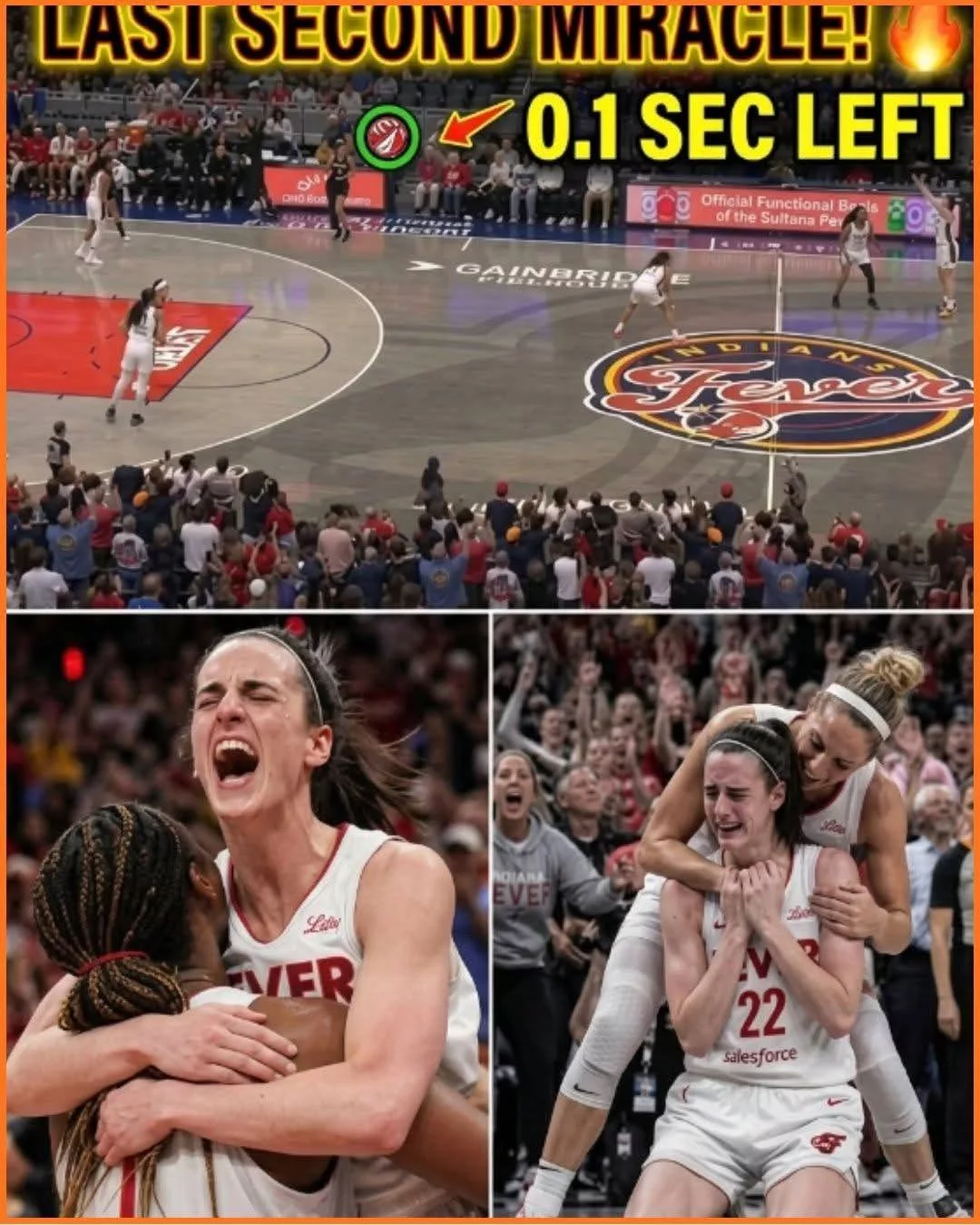 Cover Image for UNBELIEVABLE 😱 A 66-foot shot by Caitlin Clark sent the basketball world into a frenzy