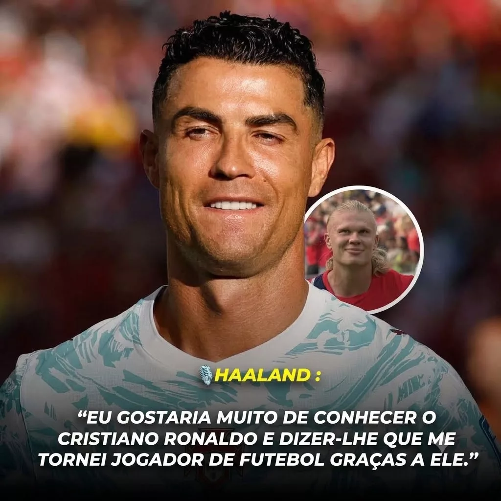 Cover Image for 🎙️ Após o jogo frente ao Brasil, Erling Haaland fez uma declaração que emocionou milhões de adeptos em todo o mundo. O avançado norueguês voltou a demonstrar o enorme respeito e admiração que sente por Cristiano Ronaldo, deixando palavras que rapidamente se tornaram virais nas redes sociais e reacenderam o eterno debate sobre quem é o maior jogador da história do futebol.