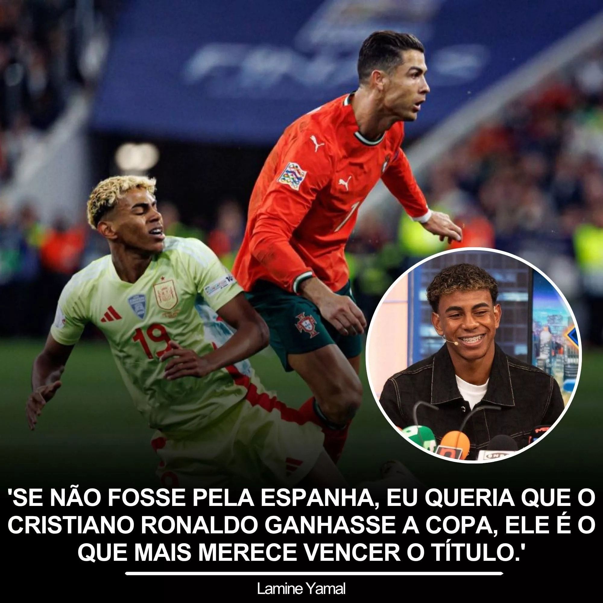 Cover Image for  Lamine Yamal Revela a Sua Admiração por Cristiano Ronaldo