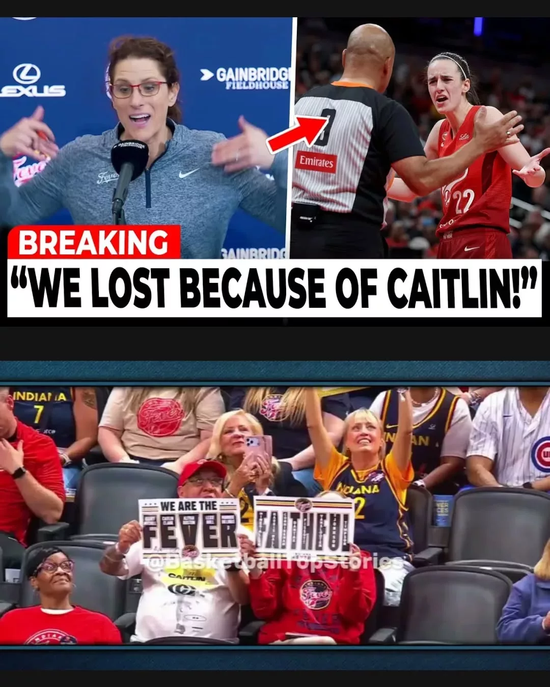 Cover Image for Caitlin Clark BLAMED By Stephanie White As Indiana Fever LOSE To Angel Reese & WNBA Atlanta Dream!