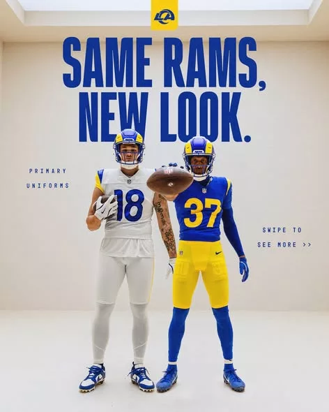Cover Image for 🐏 The Rams made subtle changes to their uniforms—but what do fans really think? Sometimes the smallest tweaks spark the biggest debates. While the latest updates aren’t a complete redesign, they’re noticeable enough to get the Rams faithful talking. Some fans love the cleaner look and believe it better reflects the team’s identity, while others still miss the classic uniforms of years past. One thing is certain: when it comes to team colors and jerseys, every Rams fan has an opinion. Are these changes a step in the right direction, or should Los Angeles bring back a more traditional look? 👇 We want to hear from Rams Nation—love them, hate them, or somewhere in between?
