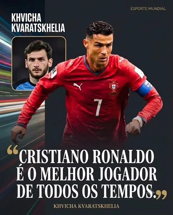 Cover Image for 🚨🔥 Quando uma das maiores estrelas da nova geração escolhe Cristiano Ronaldo como o GOAT, o debate reacende-se!