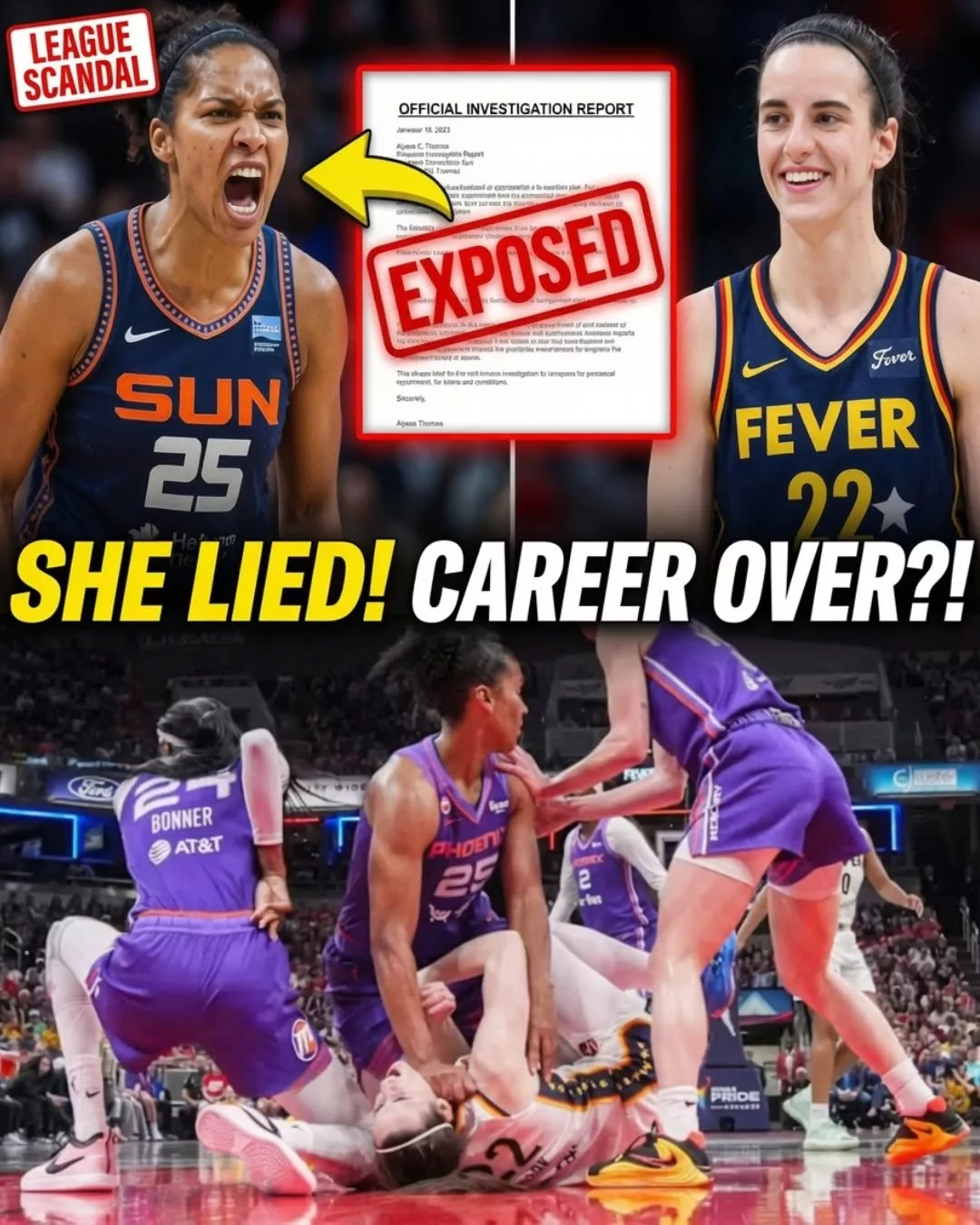Cover Image for Alyssa Thomas FURIOUS After Entire Arena BOOS Her for SHOCKING Lies About Caitlin Clark! 💥Alyssa Thomas FURIOUS After Entire Arena BOOS Her for SHOCKING Lies About Caitlin Clark! 💥