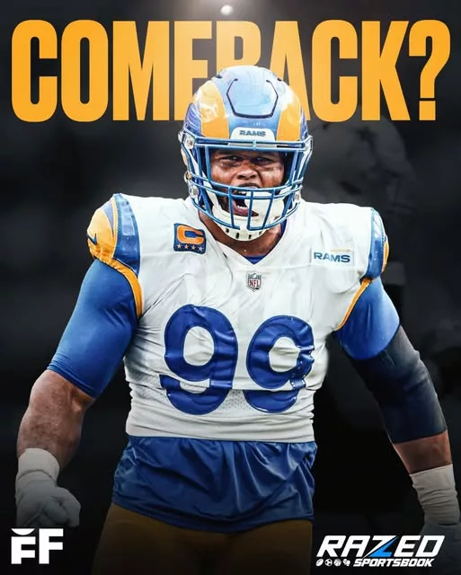 Cover Image for 🚨 Could Aaron Donald really be plotting an NFL comeback? 👀  More than two years after stepping away from football, former Rams superstar Aaron Donald has fans buzzing again. Ex-teammate Michael Brockers recently hinted that the 35-year-old defensive tackle is “staying ready so he doesn’t have to get ready,” fueling speculation that a return may not be out of the question. Even more intriguing, Donald’s latest workout post featured the caption “#ready” alongside the song “Ain’t Done,” leaving fans wondering if it was more than just a coincidence.  Could the future Hall of Famer really return to the NFL—and possibly line up alongside Myles Garrett? Or is this simply offseason speculation?  👇 Full story and fan reactions in the comments!