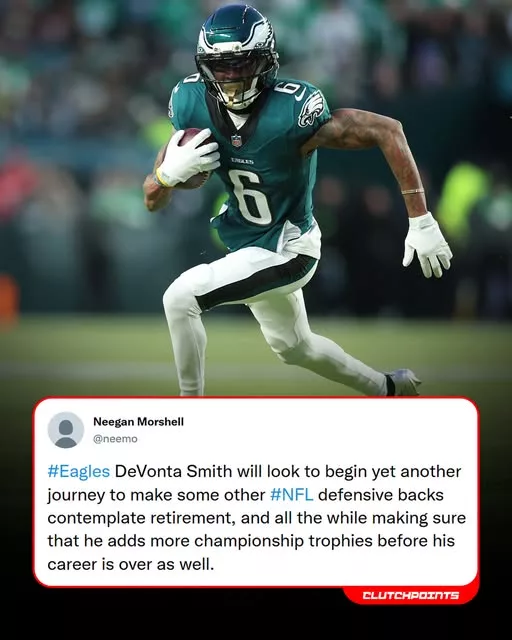 Cover Image for 🔥 DeVonta Smith is stepping into the spotlight like never before as Philadelphia’s undisputed WR1. With the full trust of quarterback Jalen Hurts and a massive role awaiting him, all signs point toward a career-defining season for the star receiver. 🦅 Known for his elite route-running, game-breaking speed, and reliable hands, Smith has all the tools needed to dominate opposing secondaries on a weekly basis. As defenses focus on slowing down the Eagles’ explosive offense, Smith could be the player who makes them pay time and time again. Many believe this could be the year he elevates his game to an entirely new level and becomes one of the NFL’s most feared playmakers. Can DeVonta Smith lead Philadelphia back to the Super Bowl and cement himself among the league’s elite receivers? 👀🔥👇