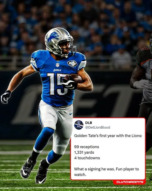 Cover Image for 🦁 Some free-agent signings change a roster. Others change a franchise. Golden Tate wasted no time making his mark in Detroit. In his very first season with the Lions, he hauled in 99 receptions for more than 1,300 receiving yards, instantly becoming one of the league’s most productive receivers and a beloved figure among the fanbase. His toughness, playmaking ability, and knack for delivering in big moments made him the perfect fit for Detroit’s offense. Looking back, it’s easy to see why many fans still consider him one of the greatest free-agent acquisitions in franchise history. Was Golden Tate’s debut season the best free-agent signing the Lions have ever made? 👀👇🦁 #OnePride #DetroitLions #GoldenTate #NFL #Lions