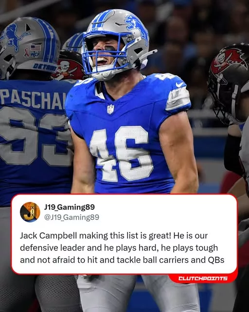 Cover Image for 🔥 Jack Campbell may not generate the same headlines as some of the NFL’s biggest stars, but Detroit Lions fans know exactly how valuable he is. With elite tackling ability, outstanding instincts, and a relentless motor, Campbell has become the emotional leader and tone-setter of Detroit’s defense. 🛡️💥 Every week, No. 46 brings intensity, toughness, and a winning mentality that elevates everyone around him. His impact goes far beyond the stat sheet, helping transform the Lions’ linebacker unit into one of the grittiest and most physical groups in football. As Detroit continues its rise among the NFL’s elite, Campbell’s development could be one of the biggest reasons why. Is this the season he takes the leap from rising star to one of the league’s premier linebackers?