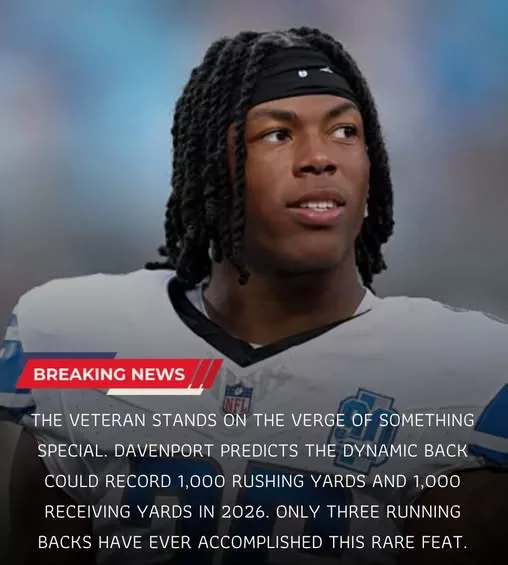 Cover Image for 🦁 A bold prediction about Detroit’s brightest young star has the entire NFL talking. An NFL analyst believes Jahmyr Gibbs is on the verge of a truly special season—one that could elevate him into the conversation with the league’s elite offensive playmakers. After showcasing explosive speed, elite vision, and game-breaking versatility, Gibbs appears ready to take another leap in 2026. If the prediction comes true, Detroit’s offense could become even more dangerous, with Gibbs emerging as one of the biggest matchup nightmares in football. His ability to impact games both as a runner and a receiver gives the Lions a weapon few teams can match. Is Jahmyr Gibbs about to put together the best season of his career and cement himself as one of the NFL’s biggest superstars? 👀👇🦁