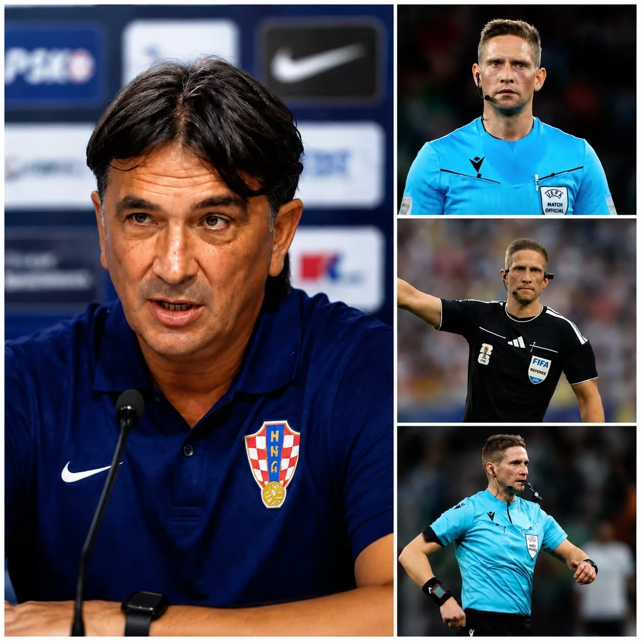 Cover Image for UDARNE VIJESTI: Kompletan sudački sastav od šest službenih osoba koji je dijelio pravdu na utakmici Hrvatske i Portugala suspendiran je i privremeno udaljen s dužnosti dok traje istraga, nakon što je Upravni odbor navodno utvrdio više spornih odluka koje su išle na štetu hrvatske reprezentacije.