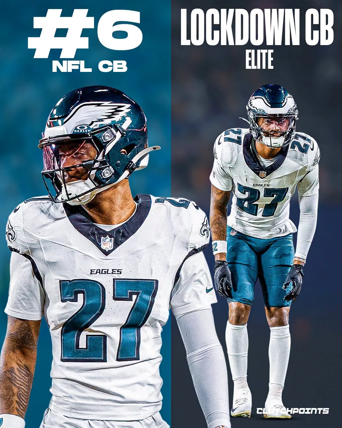Cover Image for 🦅 Quinyon Mitchell’s rise to NFL stardom is happening faster than anyone expected. After just two seasons, the Eagles’ shutdown corner has already earned a No. 6 ranking in ESPN’s survey of NFL executives, coaches, and scouts. With 29 pass breakups, First-Team All-Pro honors, and some of the league’s best coverage numbers, Mitchell is proving he belongs among the NFL’s elite defensive backs. Even more impressive, quarterbacks rarely find open windows when throwing in his direction—a testament to his lockdown ability. At just the beginning of his career, could Quinyon Mitchell climb even higher and become the NFL’s top cornerback? 👇 Is No. 6 too low, too high, or exactly where he belongs? Let us know!