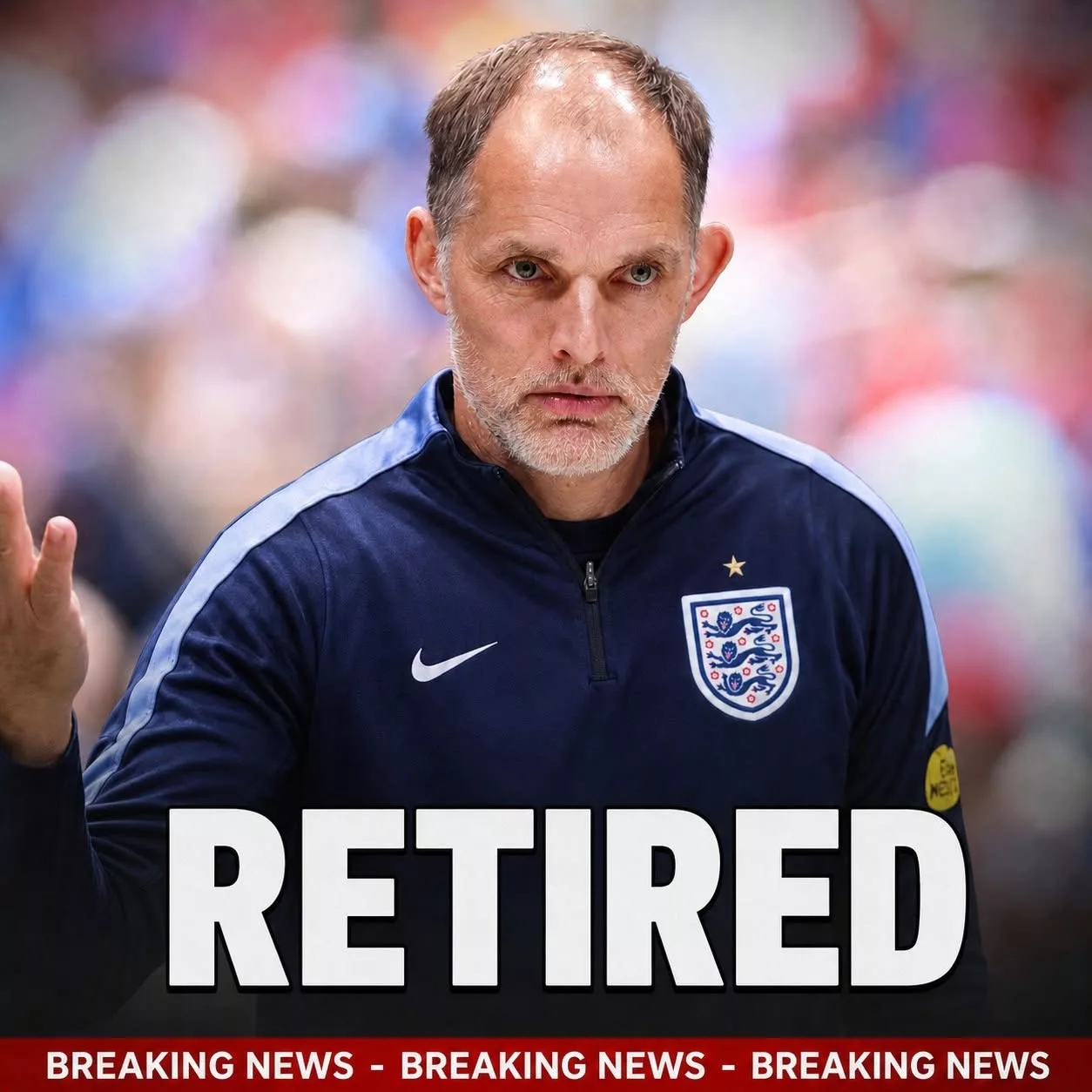 Cover Image for BREAKING NEWS: The end of an era? Growing speculation suggests that Thomas Tuchel, head coach of the England national football team, could step down from his position after the current campaign comes to an end.