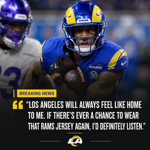 Cover Image for 🏠 HE’S COMING HOME? The Los Angeles Rams could be on the verge of a feel-good reunion that has fans buzzing. 🐏💙💛 A former Rams fan favorite is reportedly willing to accept a pay cut for the opportunity to return to Los Angeles and reunite with head coach Sean McVay. If the reports prove true, the move wouldn’t just add experience—it would bring back a player who already understands the team’s culture, locker room, and championship expectations. Sometimes the biggest offseason additions aren’t the flashiest names, but the players who know exactly what it means to wear the Rams uniform. Could this reunion provide the leadership and spark Los Angeles needs for another Super Bowl run? Who is the beloved former Ram reportedly eager to come home? 👀👇