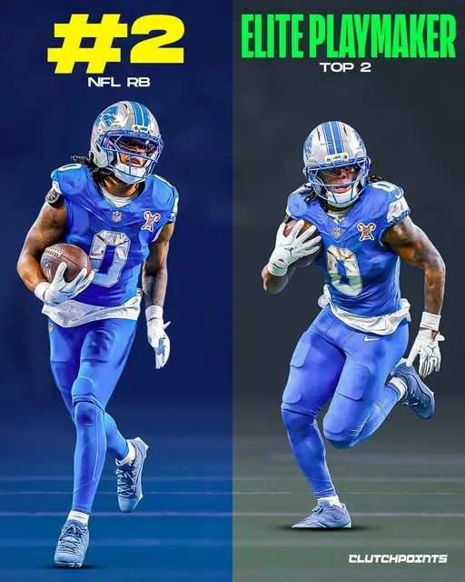 Cover Image for 🦁 Jahmyr Gibbs is no longer just a rising star—he’s officially among the NFL’s elite. ESPN has ranked Gibbs as the No. 2 running back entering the 2026 season, and it’s easy to see why. After exploding for 18 touchdowns in 2025, the second-most in Lions franchise history, his game-breaking speed, vision, and receiving ability have earned praise from league executives, coaches, and scouts alike. With David Montgomery no longer in the backfield, Gibbs could be in line for the biggest workload of his career. Can Detroit’s dynamic playmaker take the next step and prove he’s the best running back in football? 👇 Is Gibbs worthy of the No. 1 spot, or did ESPN get it right? Let us know!