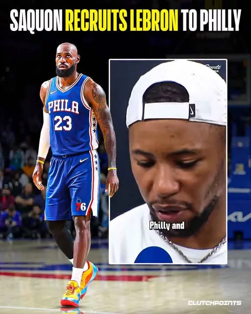 Cover Image for 🏈😂 Saquon Barkley just joined the campaign to recruit LeBron James—and Eagles fans are loving it. The Eagles superstar had some fun by making his own pitch to bring LeBron James to Philadelphia, adding another entertaining chapter to the never-ending speculation surrounding the NBA icon’s future. While it’s all in good fun, seeing one of the NFL’s biggest stars publicly recruiting one of basketball’s greatest players has fans talking across both sports. Could you imagine LeBron embracing Philly, even if only for a cameo or symbolic role? 👇 Check out Saquon’s recruiting pitch in the comments, then tell us: If LeBron ever came to Philadelphia in any capacity, how would Eagles fans react?