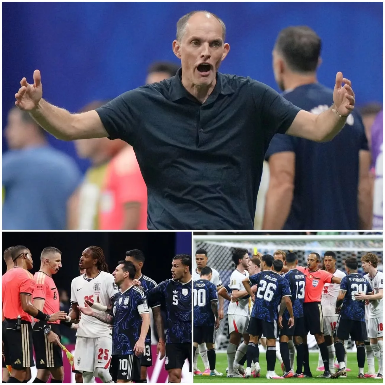 Cover Image for BREAKING: The referees who officiated the England vs Argentina match have been suspended pending an investigation after FIFA reportedly discovered that they overlooked …