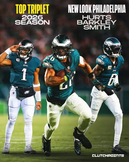 Cover Image for 🦅📉 From No. 2 to No. 10—have the Eagles really fallen that far? CBS Sports’ latest “Triplets” rankings suggest Philadelphia’s offensive firepower has taken a step back following statistical declines from Jalen Hurts and Saquon Barkley, along with the departure of A.J. Brown. Now, the pressure shifts to DeVonta Smith, who enters the season as the unquestioned No. 1 receiver with the challenge of helping lead the Eagles back into the NFL’s elite. The ranking has already sparked debate among fans, with many believing this offense is being underestimated. 👇 Is No. 10 fair, or are the Eagles’ offensive stars being slept on heading into the 2026 season?