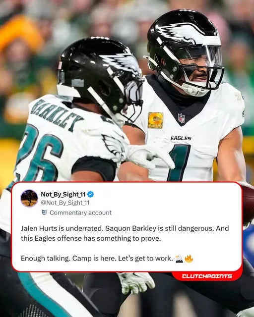 Cover Image for The Eagles’ offense isn’t satisfied with past success—they’re entering the new season with something to prove. Jalen Hurts, Saquon Barkley, and the rest of Philadelphia’s playmakers are embracing a fresh challenge under new offensive coordinator Sean Mannion, who is expected to bring new ideas and creative wrinkles to an already dangerous attack. With critics questioning whether the offense can maintain its elite production after offseason changes, the motivation inside the locker room appears stronger than ever. If Hurts and company successfully adapt to Mannion’s system, the Eagles could unveil one of the NFL’s most unpredictable and explosive offenses. Is Philadelphia’s offense about to reach another level in 2026? Eagles fans won’t want to miss what’s coming. 🦅🔥