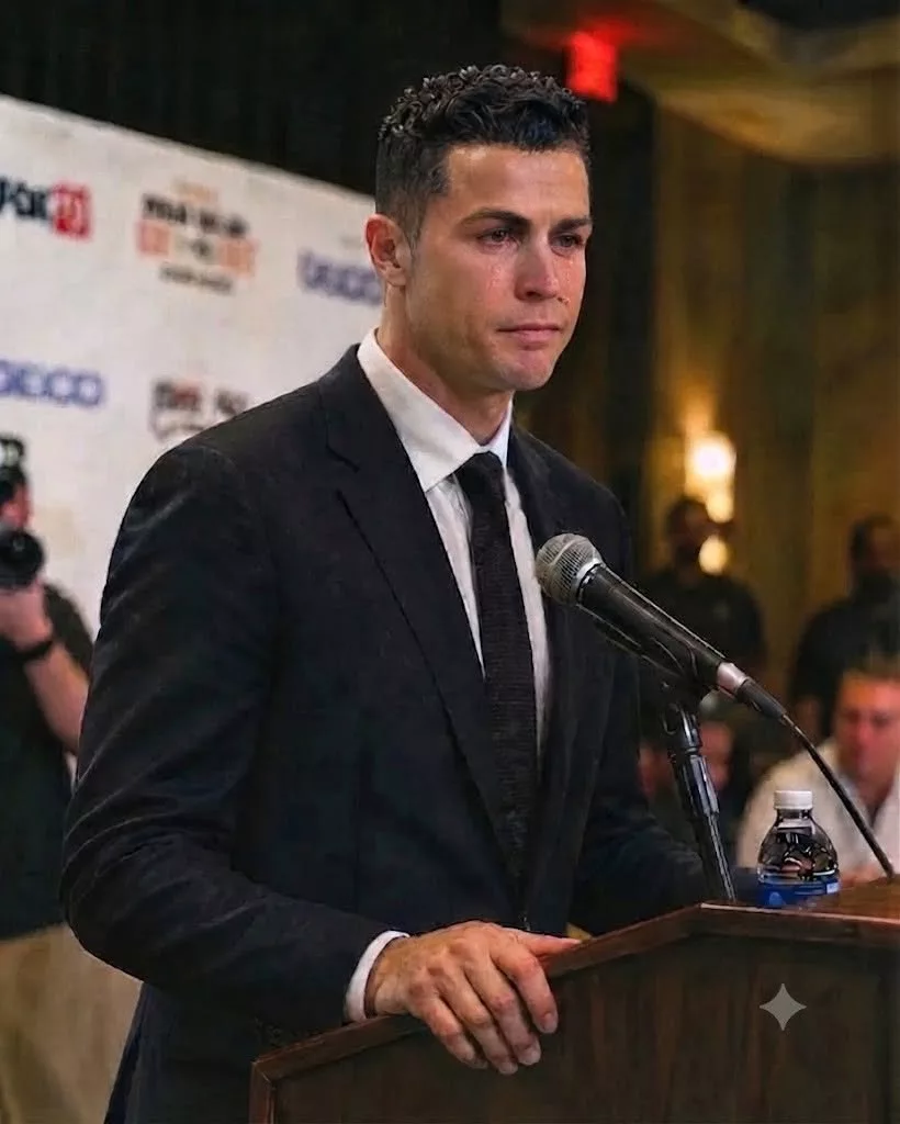 Cover Image for O mundo está em choque neste momento. Cristiano Ronaldo acaba de subir ao pódio visivelmente emocionado e desabou em lágrimas. Finalmente confessou a única verdade que vinha escondendo do público há anos. Não vai acreditar na história por trás desta força.