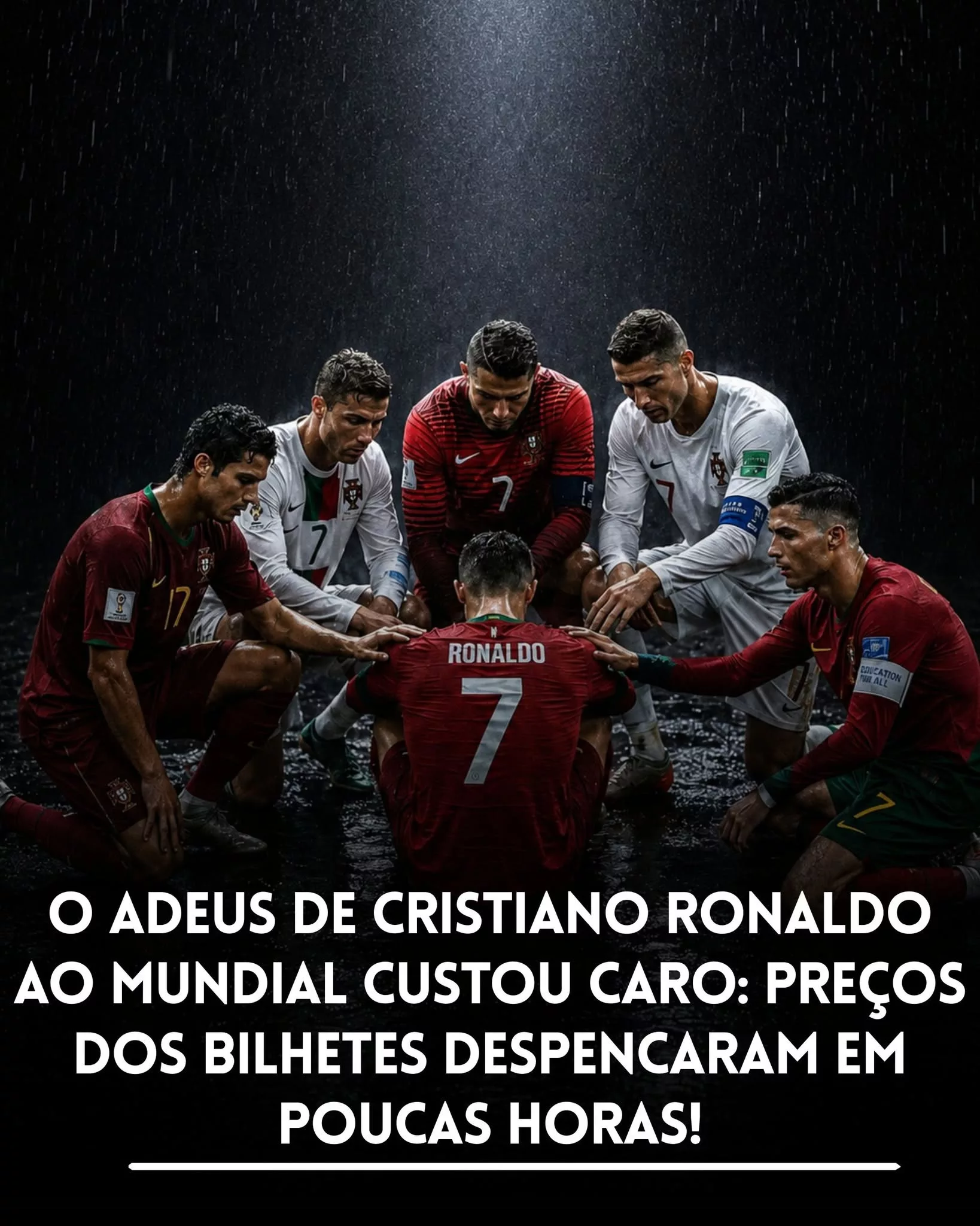 Cover Image for O adeus de Portugal e dos Estados Unidos faz o mercado de bilhetes do Mundial 2026 desabar: o impacto invisível de Cristiano Ronaldo no futebol mundial
