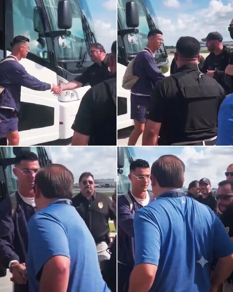 Cover Image for Cristiano Ronaldo voltou a demonstrar que a grandeza de um verdadeiro líder não se mede apenas pelos golos marcados, pelos troféus conquistados ou pelos recordes quebrados. Durante a estadia da Seleção Nacional de Portugal em Palm Beach, no estado da Florida, Estados Unidos, o capitão português protagonizou um gesto simples, mas profundamente significativo, que rapidamente conquistou a admiração de quem o presenciou.