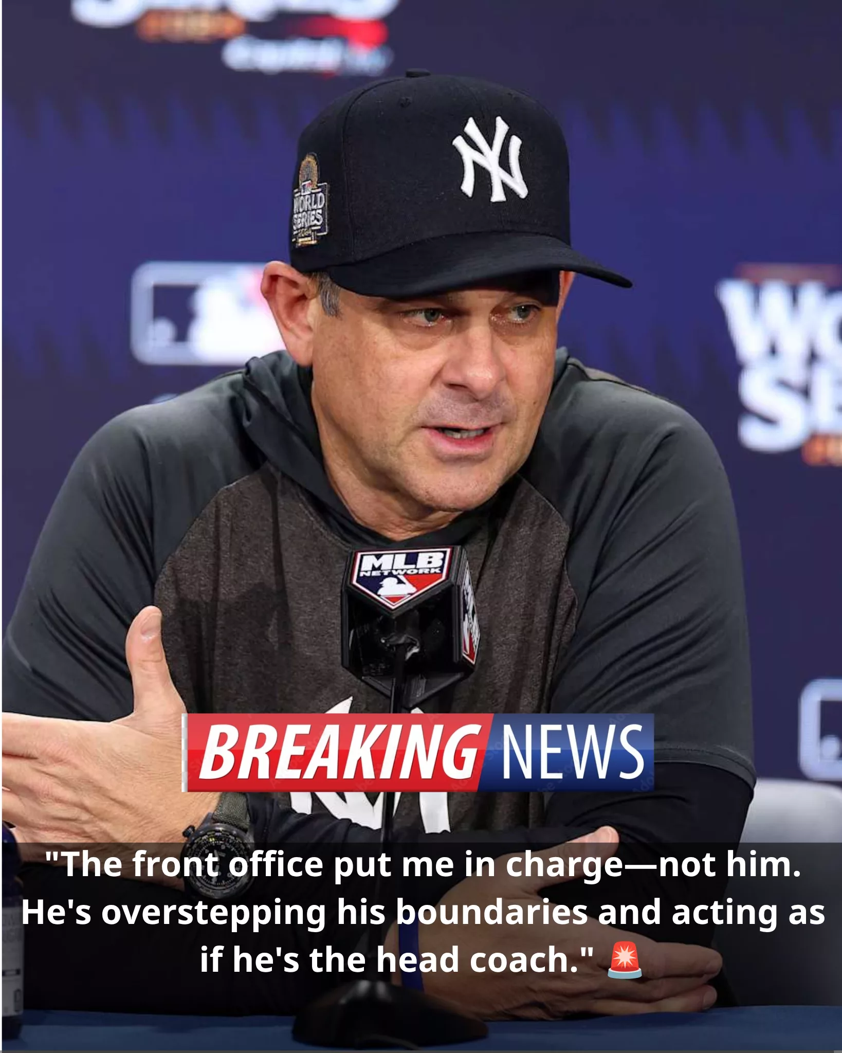 Cover Image for 🚨 BREAKING NEWS: Aaron Boone Reportedly Calls Out Star Yankees Player Over Alleged Abuse of Power, Igniting Debate Across Baseball