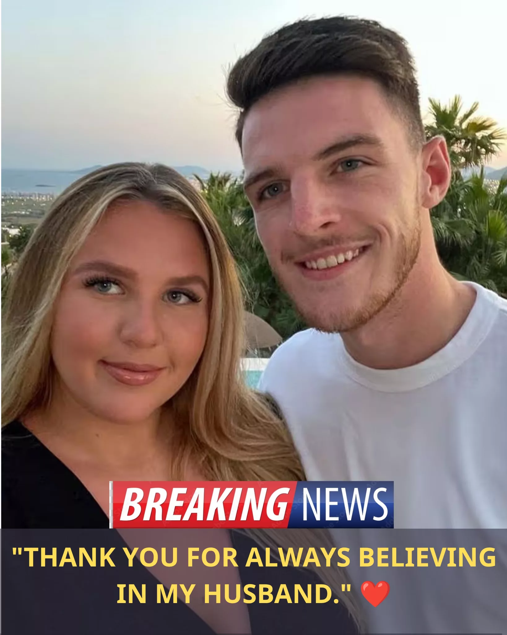 Cover Image for 🥹❤️ Declan Rice’s Wife Shares Heartfelt Message After England’s Dramatic 3–2 Victory Over Mexico: “Your Support Means More to Our Family Than Words Can Ever Express”
